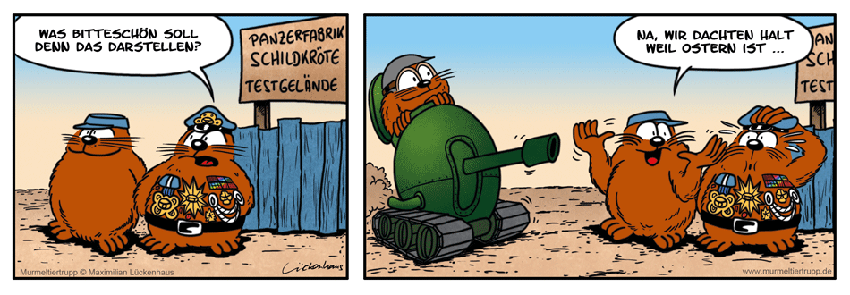 Murmeltiertrupp Comicstrip - Osterei