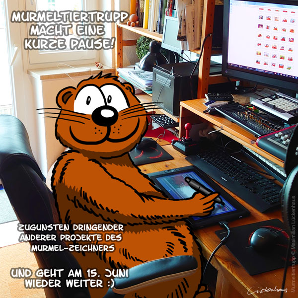 Murmeltiertrupp macht eine kurze Pause