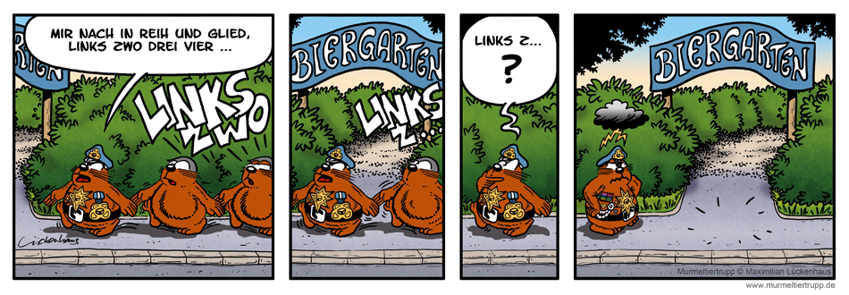 Murmeltiertrupp Comicstrip - Abzweigung