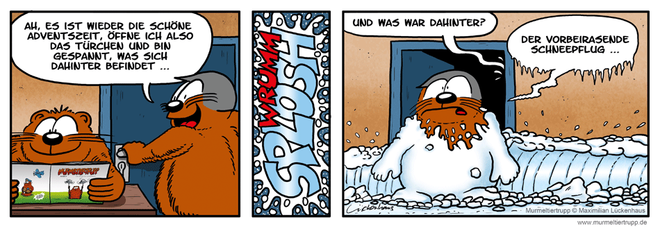 Murmeltiertrupp Comicstrip - Adventtür
