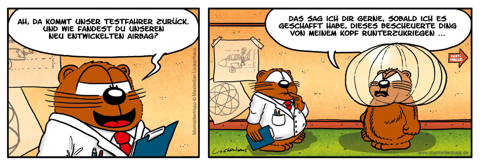 Murmeltiertrupp Comicstrip - Airbag