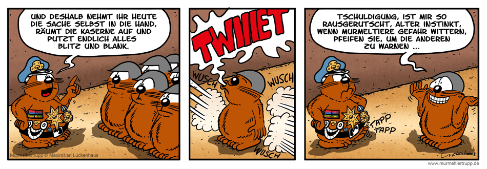 Murmeltiertrupp Comicstrip - Alarmpfeife