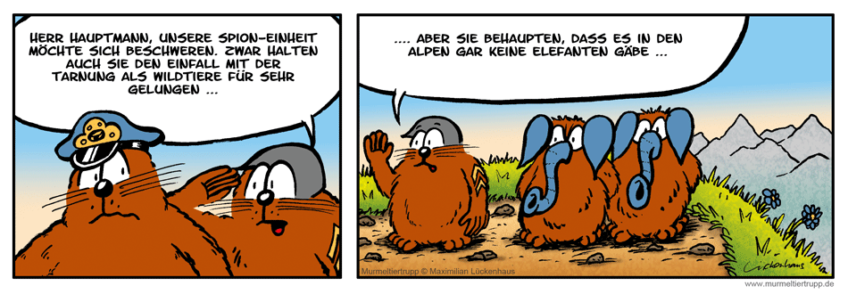 Murmeltiertrupp Comicstrip - Alpeneinsatz