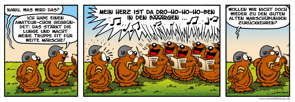 Murmeltiertrupp Comicstrip - Amateurchor