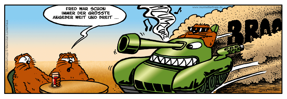 Murmeltiertrupp Comicstrip - Angeber