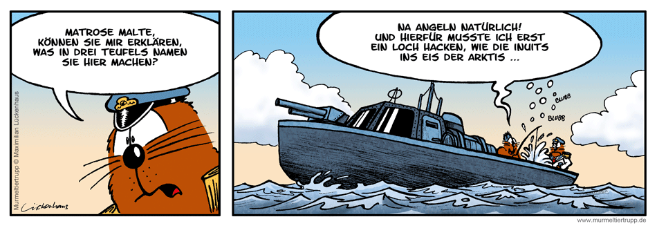 Murmeltiertrupp Comicstrip - Angeln