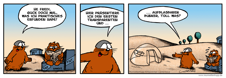 Murmeltiertrupp Comicstrip - Aufblasbar