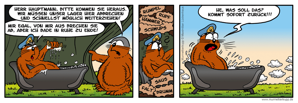 Murmeltiertrupp Comicstrip - Aufbruch