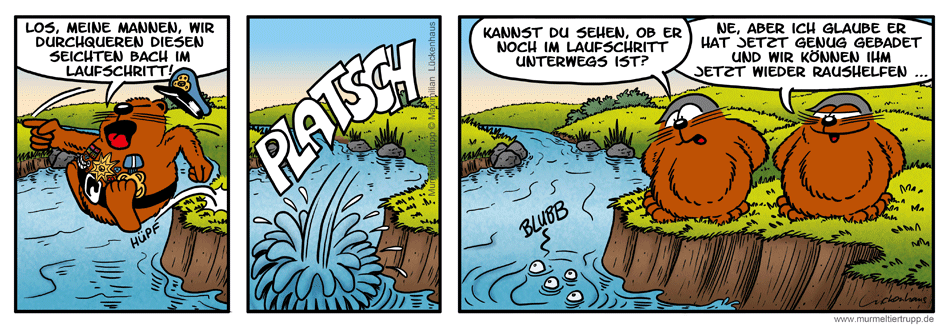 Murmeltiertrupp Comicstrip - Badetag
