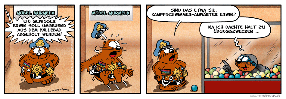 Murmeltiertrupp Comicstrip - Bällebad