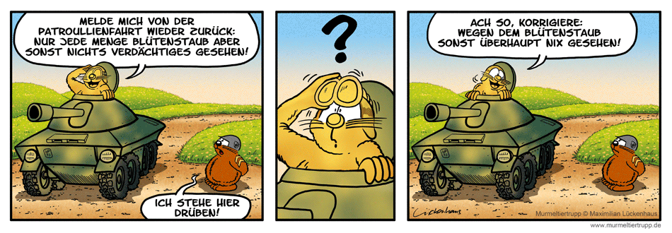 Murmeltiertrupp Comicstrip - Blütenstaub