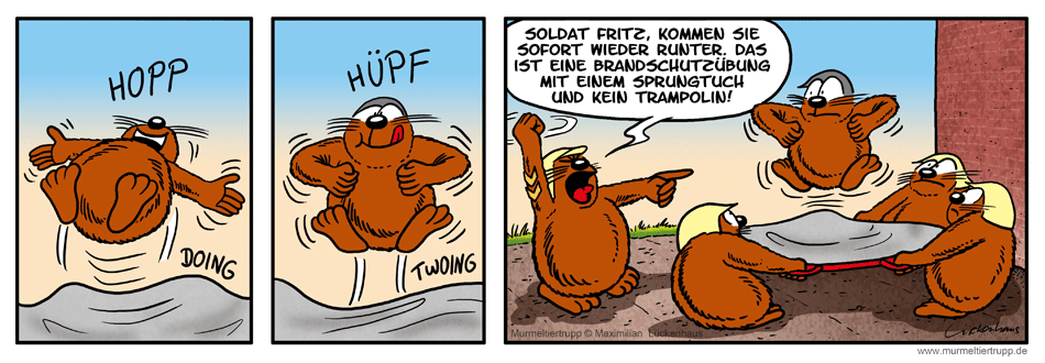 Murmeltiertrupp Comicstrip - Brandschutzübung