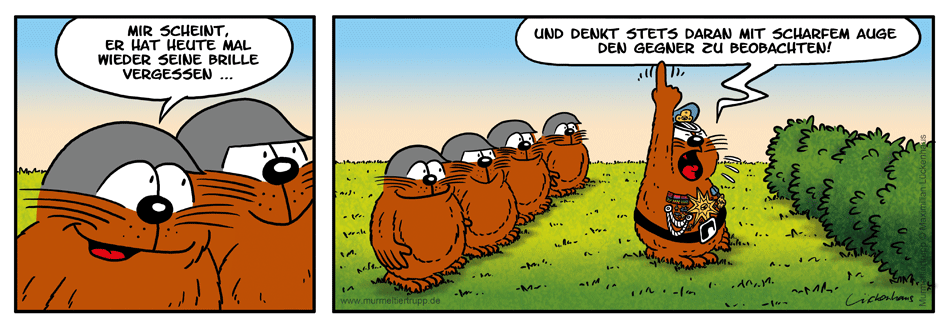 Murmeltiertrupp Comicstrip - Brille