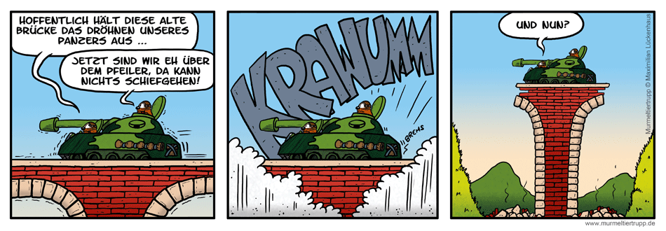 Murmeltiertrupp Comicstrip - Brückenkopf