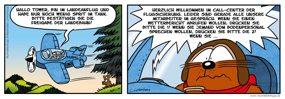 Murmeltiertrupp Comicstrip - Callcenter