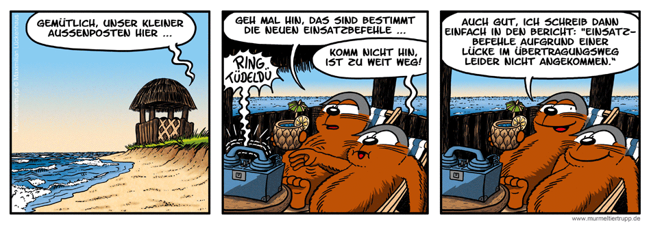 Murmeltiertrupp Comicstrip - Chillen
