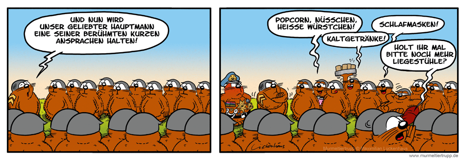 Murmeltiertrupp Comicstrip - dauert noch