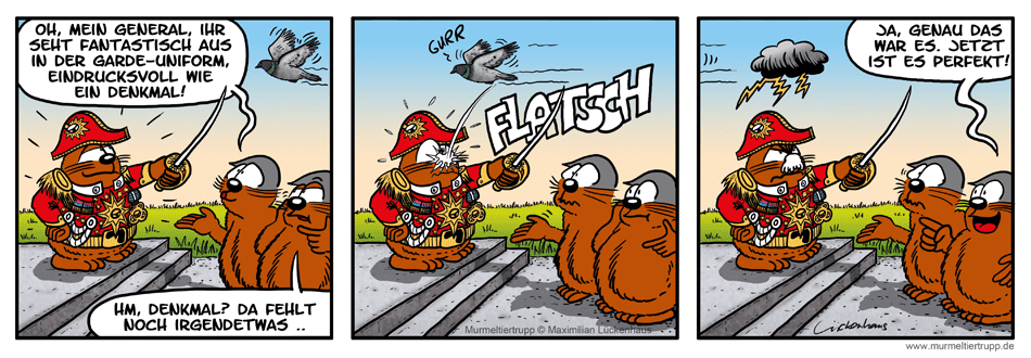 Murmeltiertrupp Comicstrip - Denkmal