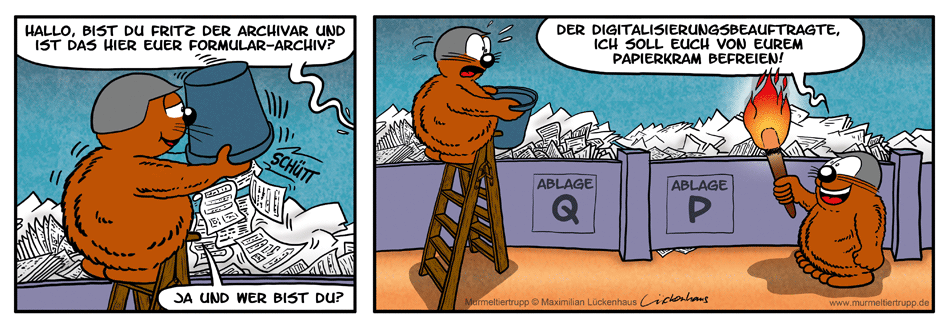 Murmeltiertrupp Comicstrip - Digitalisierung