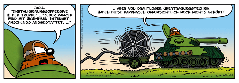 Murmeltiertrupp Comicstrip - Digitalisierungsoffensive