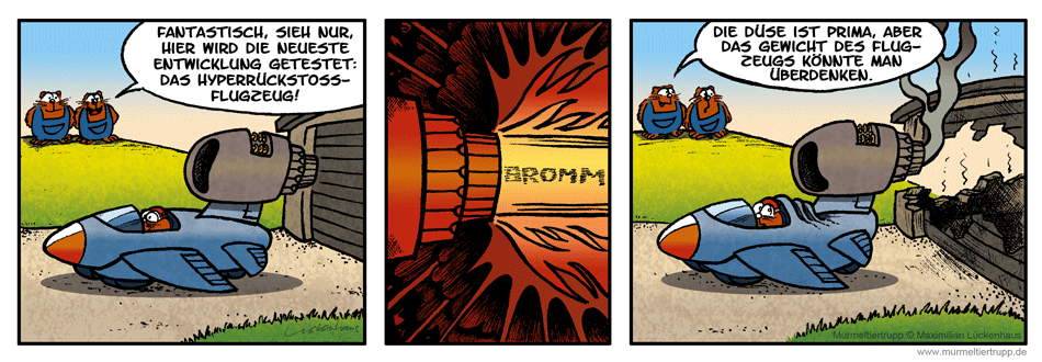 Murmeltiertrupp Comicstrip - Gewichtsprobleme