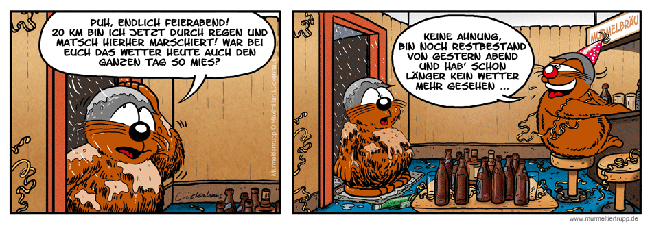 Murmeltiertrupp Comicstrip - Durchhaltevermögen
