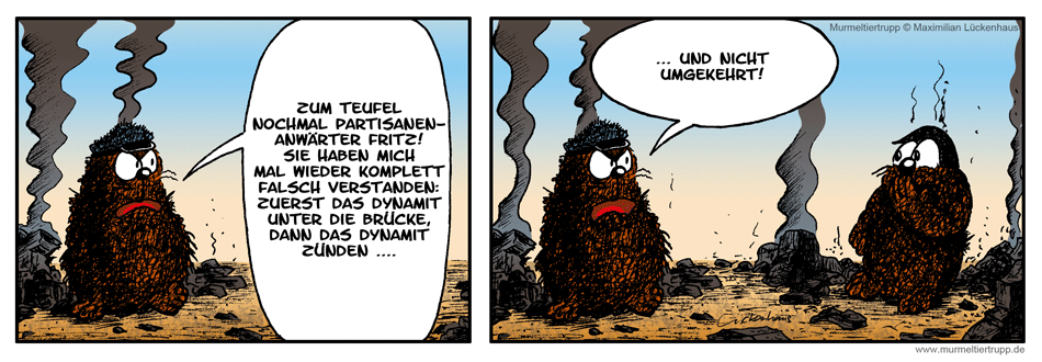 Murmeltiertrupp Comicstrip - Dynamit
