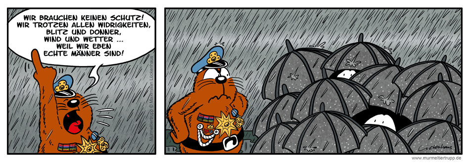 Murmeltiertrupp Comicstrip - Echte Männer