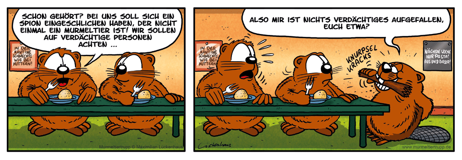 Murmeltiertrupp Comicstrip - eingeschlichen