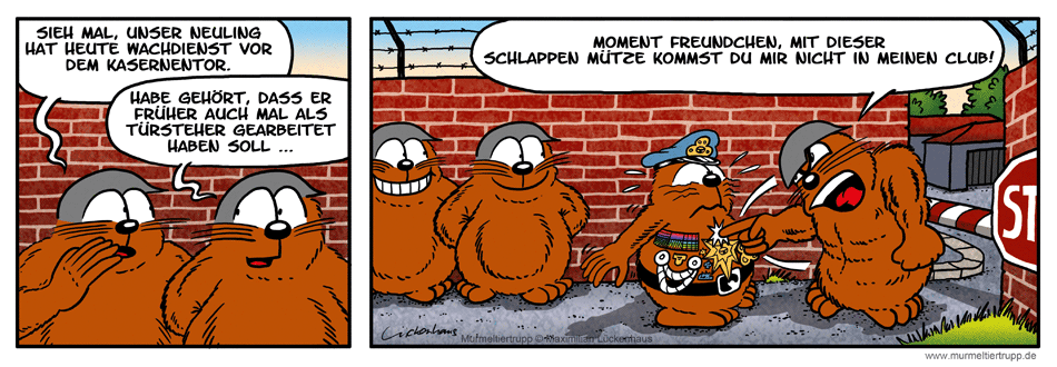 Murmeltiertrupp Comicstrip - Einlasskontrolle