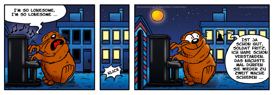 Murmeltiertrupp Comicstrip - Einsam