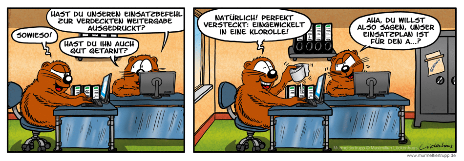 Murmeltiertrupp Comicstrip - Einsatzplan