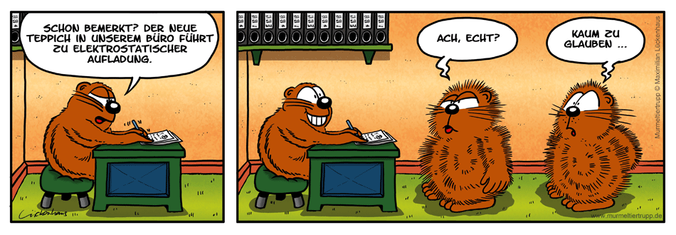 Murmeltiertrupp Comicstrip - Elektrostatik