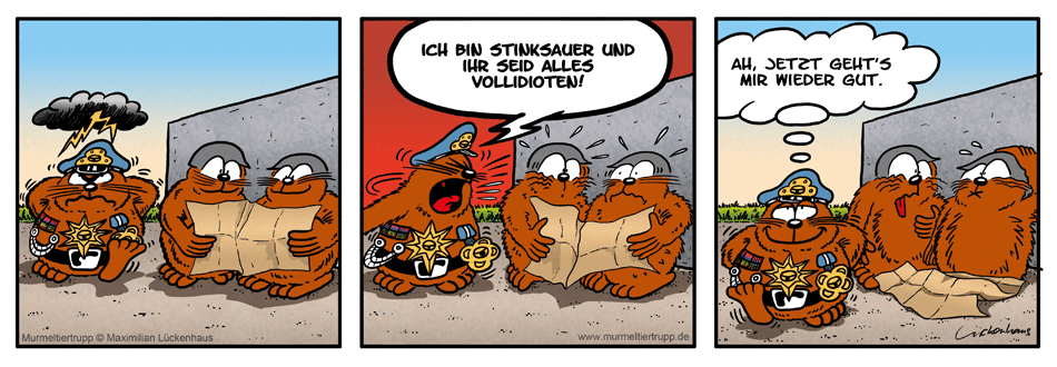 Murmeltiertrupp Comicstrip - Entspannungsübung
