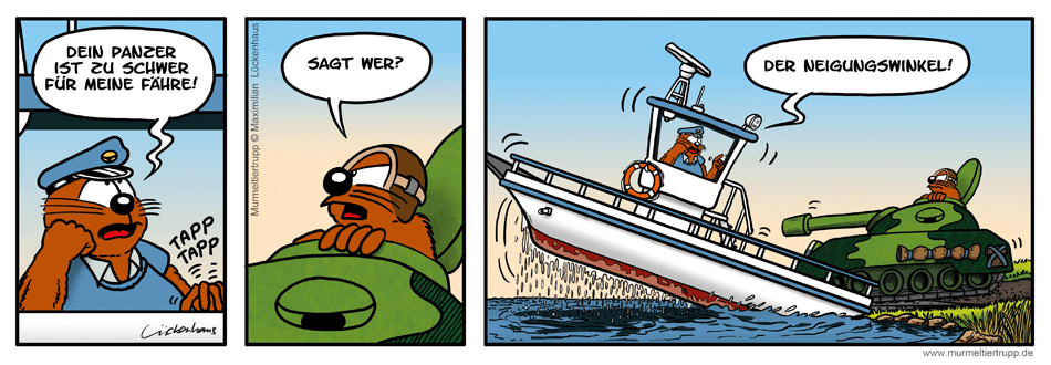 Murmeltiertrupp Comicstrip - Fähre