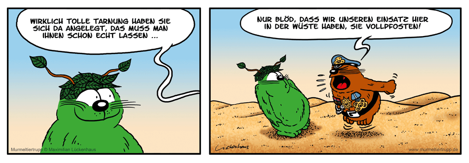 Murmeltiertrupp Comicstrip - Falschtarner