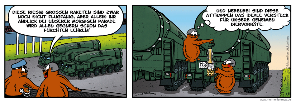 Murmeltiertrupp Comicstrip - Fassversteck