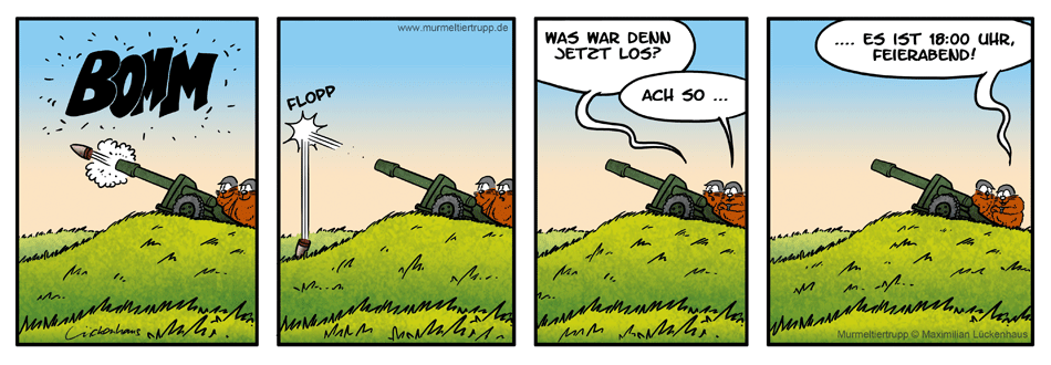 Murmeltiertrupp Comicstrip - Feierabend