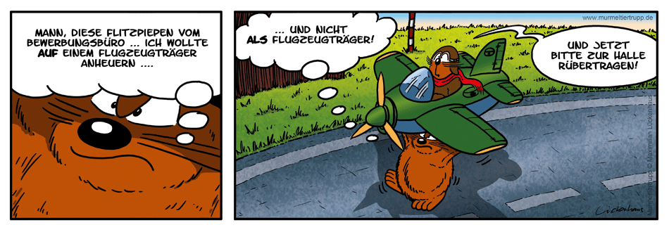 Murmeltiertrupp Comicstrip - Flugzeugträger