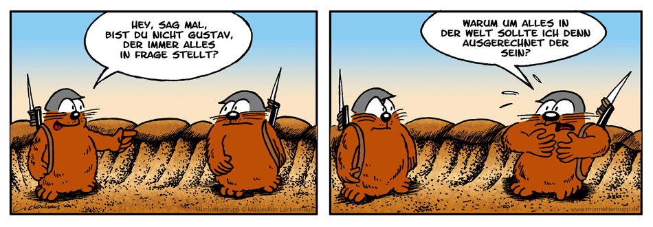 Murmeltiertrupp Comicstrip - Fraglich