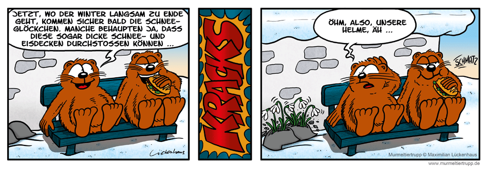 Murmeltiertrupp Comicstrip - Frühlingsbote