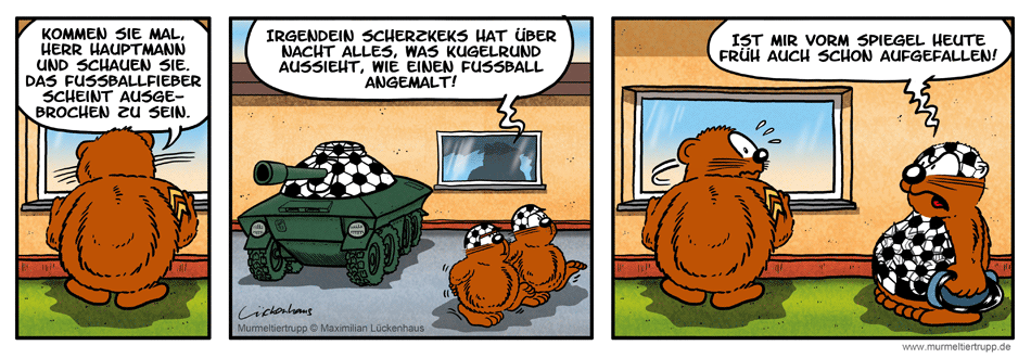 Murmeltiertrupp Comicstrip - Fußballfieber
