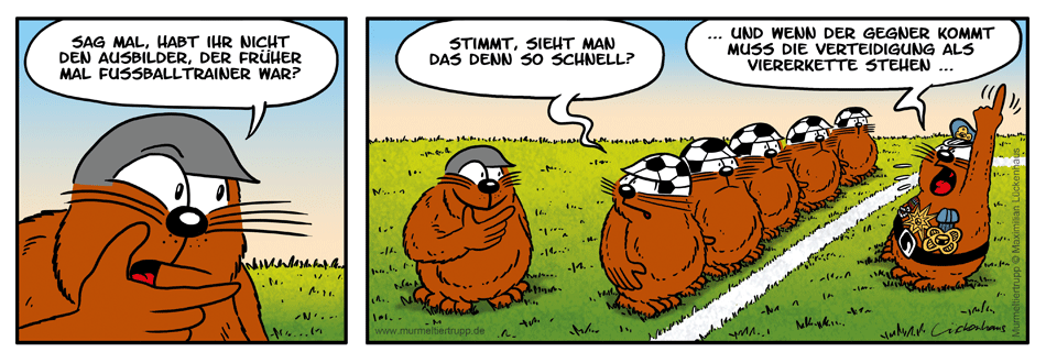 Murmeltiertrupp Comicstrip - Fußballtrainer