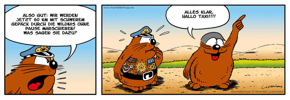 Murmeltiertrupp Comicstrip - Gewaltmarsch