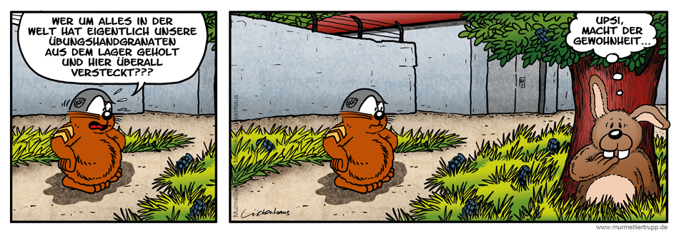 Murmeltiertrupp Comicstrip - Gewohnheit