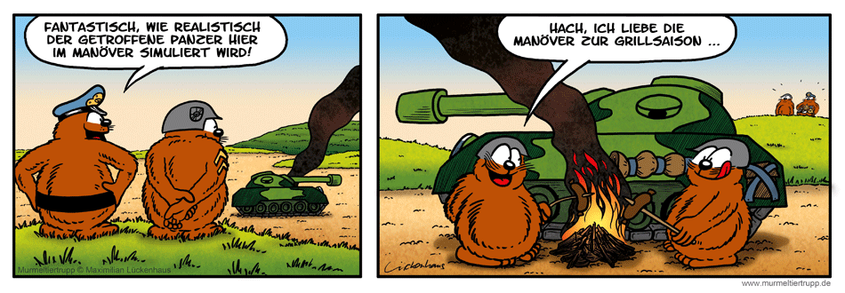 Murmeltiertrupp Comicstrip - Grillmanöver