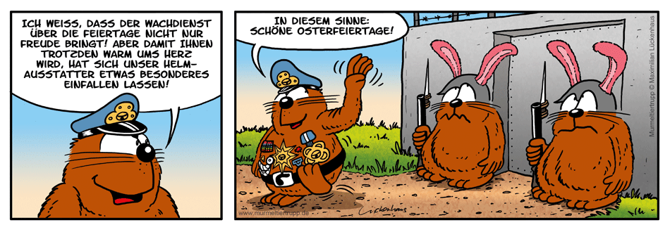 Murmeltiertrupp Comicstrip - Hasenhelm