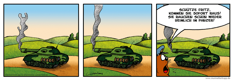 Murmeltiertrupp Comicstrip - Heimlich rauchen