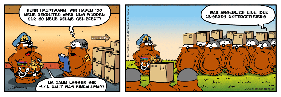 Murmeltiertrupp Comicstrip - Helmersatz