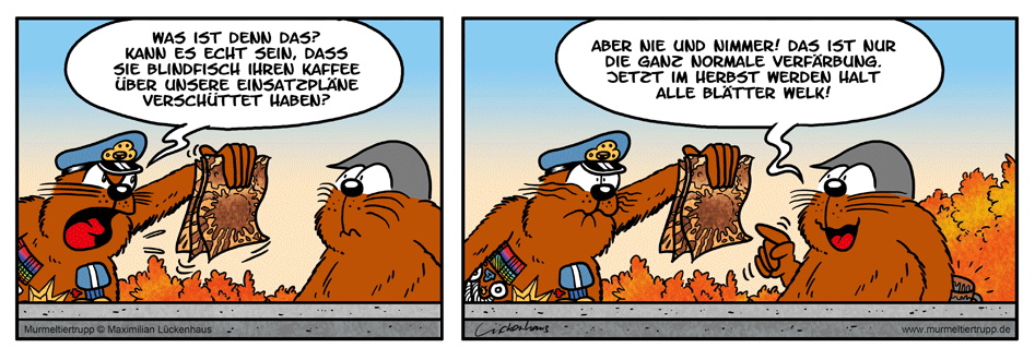 Murmeltiertrupp Comicstrip - Herbst
